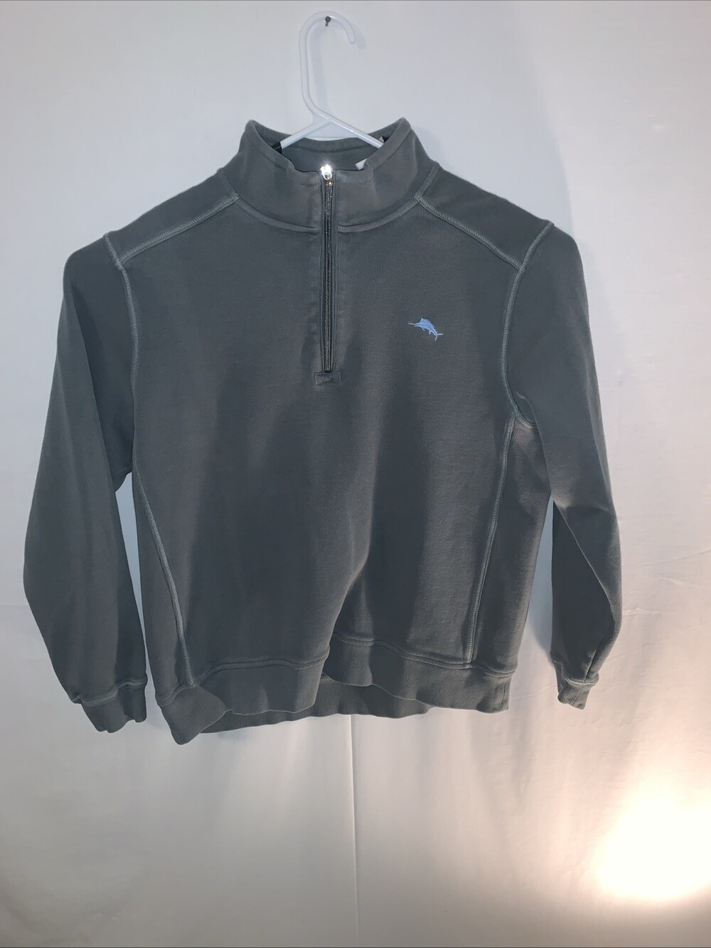 Tommy Bahama Pullover Mens Medium Green Golfer 1/4 Zip Travel Preppy Activewear